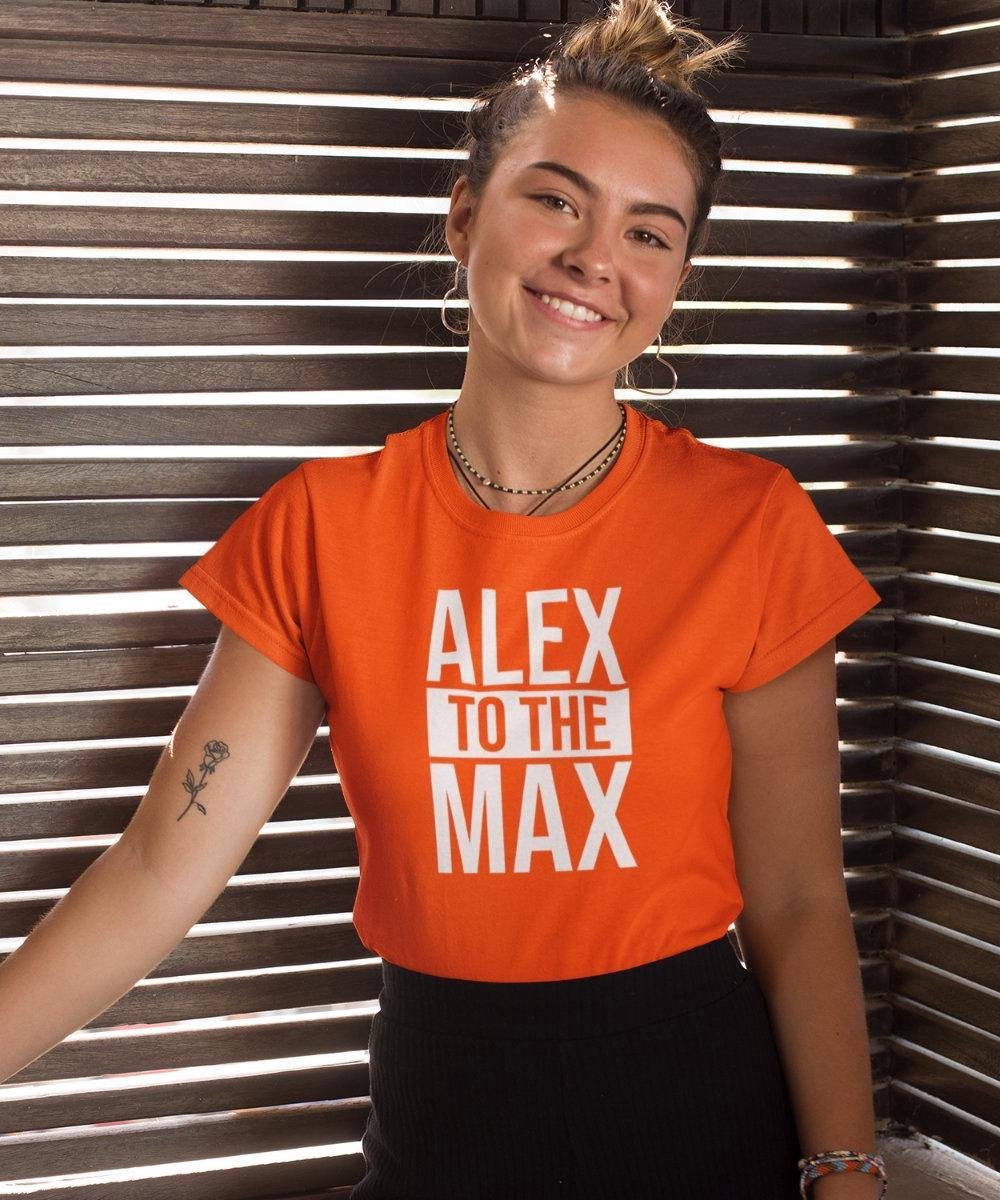 Oranje Koningsdag T-Shirt Alex to the Max (DAMES - MAAT L) | Oranje kleding & shirts